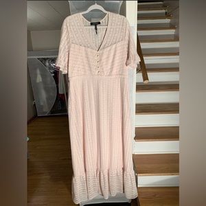 BCBG Max Azria Lace-Overlay Maxi Dress